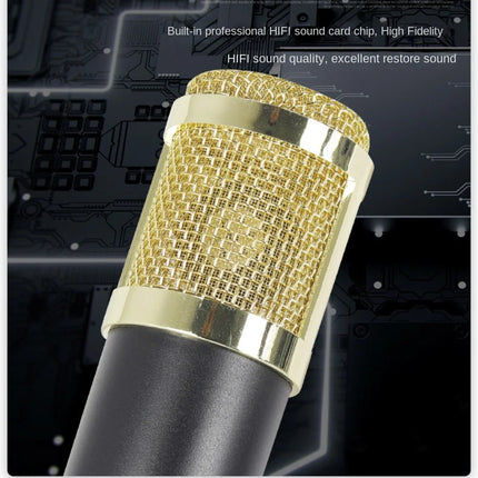 Professional BM800 Condenser Microphone Kit V8Sound Card Set Audio Mixer Live Podcast Equipment Bundle Streaming AudioSmartphone