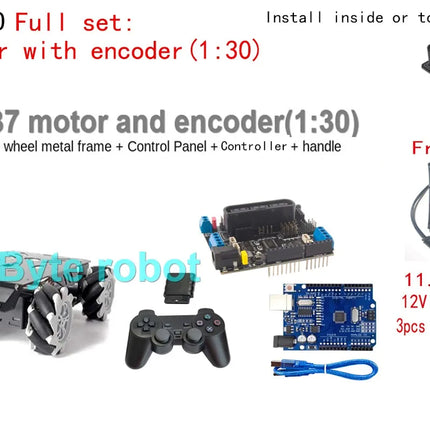 V3 Mecanum Wheel 25Kg Load RC Tank with 12V Motor Robot Car Chassis for Arduino Robot DIY for UNO/ESP32 Ps2 Programmable Robot