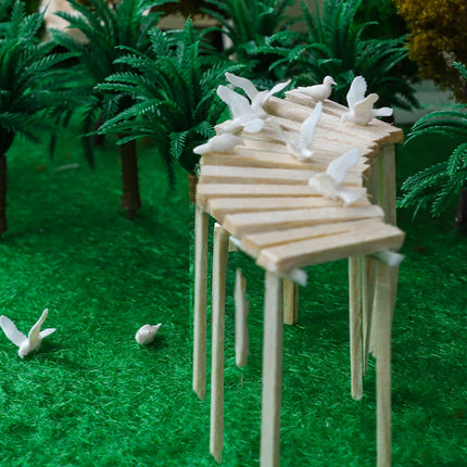 Miniature White Pigeons Model Bird Dollhouse Decoration DIY Materials For Garden Layout Landscape/Diorama Architecture Scene