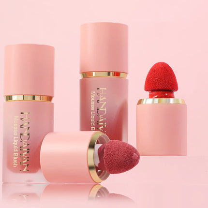 HANDAIYAN Velvet Liquid Blush Long Lasting Matte Makeup With Sponge Brush Tip Easy To Blend Natural Rouge For Cheeks