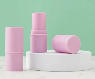Wholesale 6g Cylinder Solid Deodorants Tube Green/Pink/Purple Lip Balm Container Empty Lipstick Bottle Cleansing Mask Stick