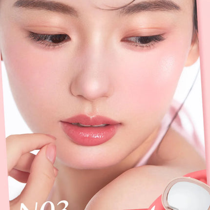 Foreverkey Double Color Blush Plate Water Light Blusher Highlight Cream Long Lasting Natural Brighten Peach Pink Rouge Makeup