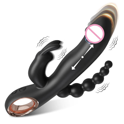 Thrusting Rabbit Vibrator for Women Vagina Dlido Vibrator G-Spot Clitoris Stimulator Female Masturbation Sex Toy for Women