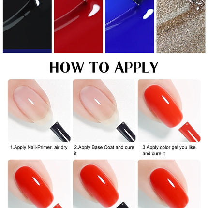 Arte Clavo Solid Color Gel Nail Polish 15ml Soak Off UV LED Gel Semi-Permanent Glitter Polish For Manicure Nail Art Salon Gel