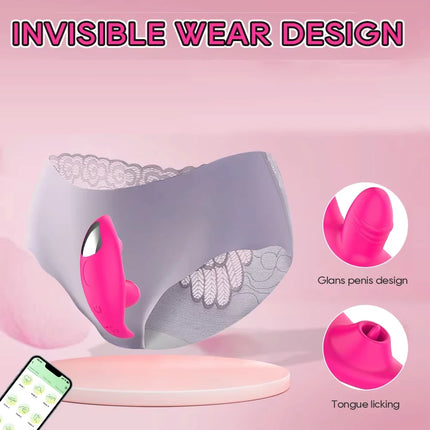 APP Bluetooth Vagina Sucking Vibrator 9 Modes Vibrating Sucker Oral Sex Suction Clitoris Stimulator Erotic Sex Toys for Women