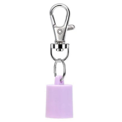 New Silicone Lip Balm Keychain Cap Makeup Tool Accessories Key Ring Lipstick Storage Cap Bag Pendant Lip Gloss Keychain Cap