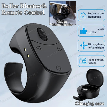 New Smart Fingertip Ring Remote Control Wireless Bluetooth Mobile Selfie Mice Selfie Video Automatic Page Turner Browsing 2025