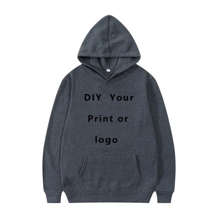 2024 Man Woman Casual Custom Printed Text DIY Hoodie Customized Logo Personalized Hoody Custom Hoodies Text Logo Sweatshirt