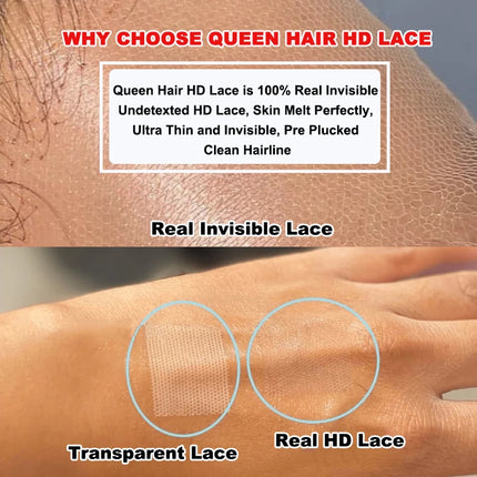 Invisible HD Lace 7x7 6x6 5x5 4x4 Lace Closure With Baby Hair Body Wave Virgin Human Raw Hair Melt Skins Real HD Lace Queen Hair