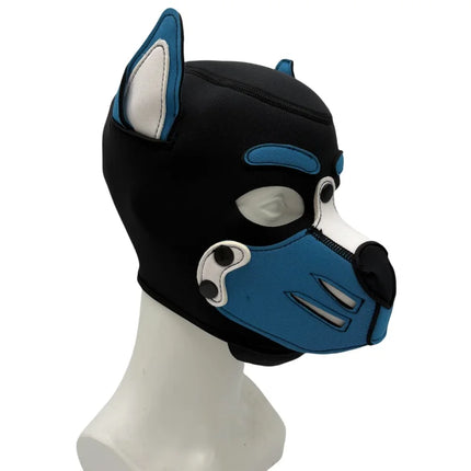Sexy Charm Puppy Play Cosplay Mask Kit with Vibrant Full Head Ears Dog Hood for Couple BDSM Bondage Halloween Adult Sex Toys