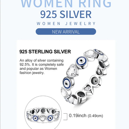 Shine Zircon Ring 925 Silver Original Stone Multi Layer Simple Infinitely Wide Rings For Women FineJewelry Wedding Party Gift