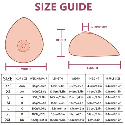 1 Pair=2pcs Realistic Self-Adhesive Silicone Fake Breasts Form for Crossdresser Prosthesis Transgender Cosplay Fake Boobs