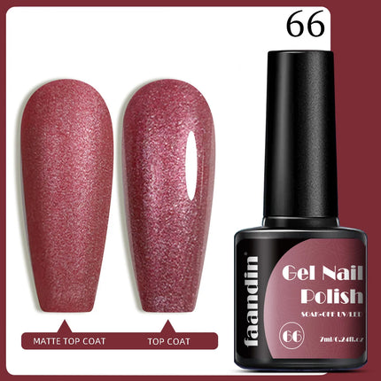Faandin 7ml 1 Bottle, Solid Color Gel Nail Polish, Selected Red Nail Polish Gel, Uv Lamp Quick-Drying, Alcohol-Free, Full Color, Not Easy to Fade, High Saturation Color, Easy to Use, Can Be Used at Home, Essential Item for Fa