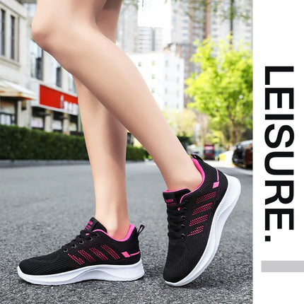 Litfun Women's Casual Sports Shoes Fashion Female Soft Bottom Sneakers Breathable Mesh Running Shoes Leisure Light Flats Shoes