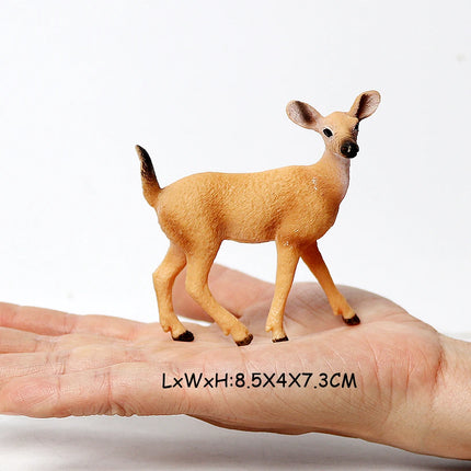 Simulation Woodland Animal Deer ,Moose,Elk,Reindeer,Alpaca,Kudu Model Figurines Cake Toppers Collection Figure Christmas Gift