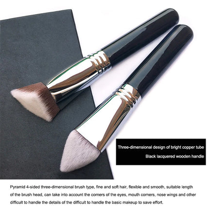 High Quality Makeup Kabuki Foundation Brush Luxury Single Pro Large Slant Triangle Square Tapered Vegan Cosmetic Brushes
