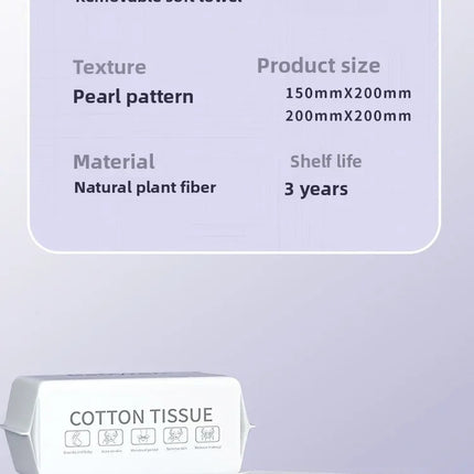 Face Towel Disposable Pure Cotton Thick Facial Towels Disposable Compressed Wipes Soft Cleansing Wipes Travel Makeup Paper Home