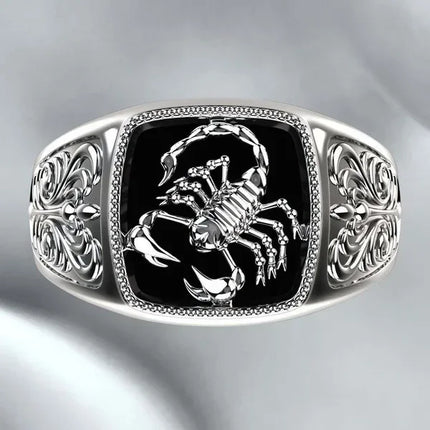 Scorpion Animal Men's Ring Punk Jewelry Accessories Men Rings Cool Fashion Hip Hop Rock Jewelry Gift Halloween Xmas Party Rings