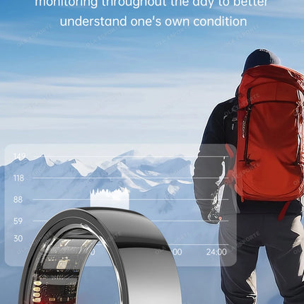 2025 New Smart Ring Heart Rate/Health Sleep Monitor Multi Sport Modes IP68 & 10ATM Waterproof Use Time 3 Days Rings Gift For Man