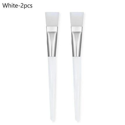 2/4/6/12pcs Facial Mask Brush Soft-head Facial Applicator Brush with Clear Plastic Handle for Spa & Salon Use Skin Care Tools