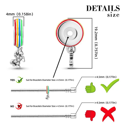 Lucky Clover Clip Charms 925 Sterling Silver Original Black Cat Stopper Clamp Silicone Spacer Charm For DIY Jewelry Bracelet