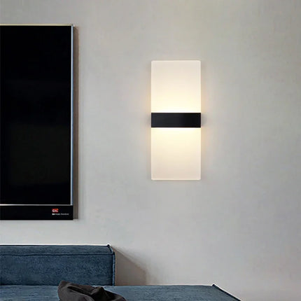 LED Acrylic Wall Light AC85-265V Long Style Living Room Corridor Bedroom 3/6/12W  Bedhead Art Decoration Indoor Wall Sconce Lamp