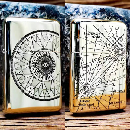 ZORRO 790 Genuine Ultra-thin Windproof Original Copper Lighter Double-sided Engraved Wheel Lighter Lighter Men's High-end Gifts