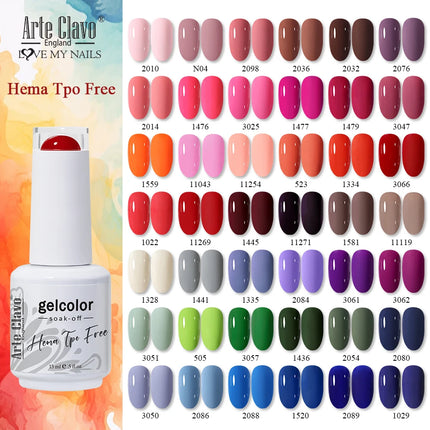 Arte Clavo HEMA TPO FREE Gel Nail Polish 15ML Long Lasting For Manicure Semi Permanent Nail Art UV LED Gel Varnish Nail Supplies