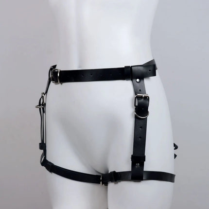 Leg Belt Men Harness Belts Gay Body Bondage Lingerie Gay Clothing for Gay Sex Rave PU Leather Sissy Club Lingerie for Gay Men