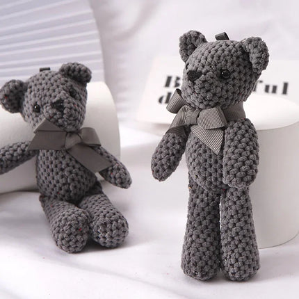 16cm Soft Stuffed Pineapple Bear Plush Toys Mini Teddy Bear Dolls Toy Small Gift for Party Wedding Keychain Bag Pendant Toy Gift