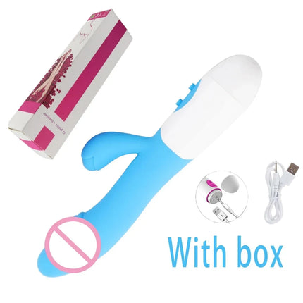Rabbit Vibrator for Women Beginner G-Point Powerful Vibrating Massager Vaginal Clitoris Nipple Stimulator Female Adult Sex Toys