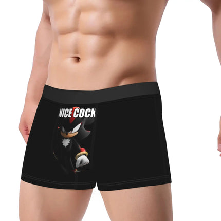 Shadowed Hedgehog Anime Cartoon Man Underwear  Boxer Briefs Shorts Panties Fashion Soft Underpants for Homme M-XXL