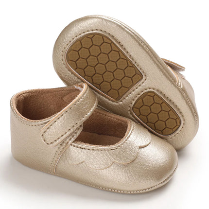 Spring and Autumn Baby Golden Princess Shoes Children's Soft soled Single Shoes Baby Girl Casual Shoes Baby Leather Shoes