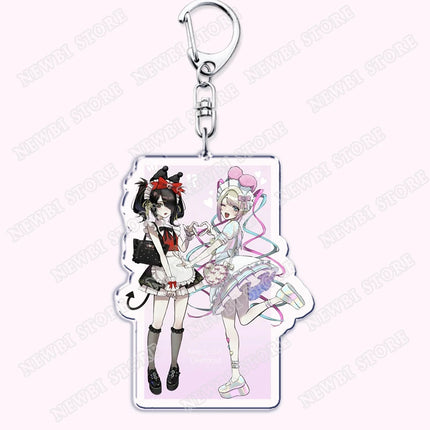Video Game Ame Chan Keychains for Women Accessories Needy Streamer Emoji Cat Overload Girl Overdose Keyring Fans Friends Gifts