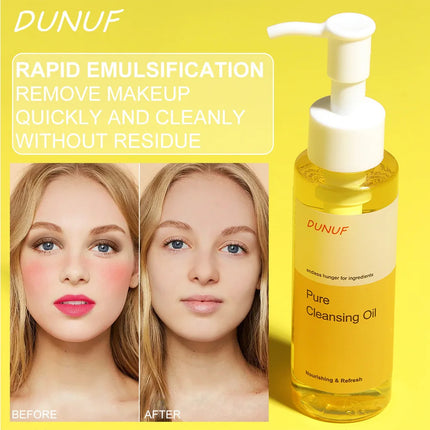 100ML Cleansing Oil with Plant Extracts Deep Pore Cleansing Moisturizes Reduces Blackheads Makeup Remover for Face Skin Care
