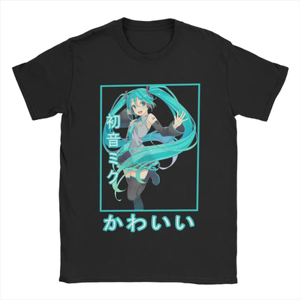 2026 new Hatsune Miku Anime T Shirt Men's Cotton Top Tee Aesthetic O-neck Short Sleeve High quality