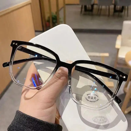 Square frame Myopia Glasses Men Women Anti-blue oversized Eyewear Unisex Luxury Clear Diopter Prescription Eyeglasses 0 to -6.0