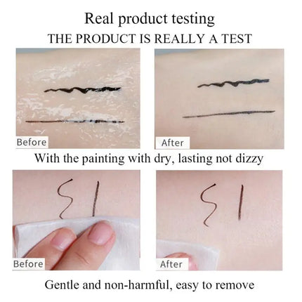 Waterproof Black Eyeliner Pen Quick Drying Long Lasting Matte Smooth Easy To Color Liquid Eyeliner Pen Makeup Cosmetics