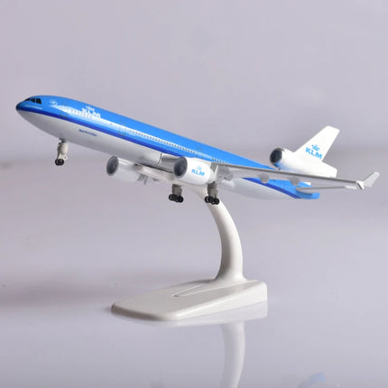 JASON TUTU 20CM KLM McDonnell Douglas MD-11 Aircraft Model Planel Airplane Diecast Metal 1/300 Scale Planes Collect Gifts