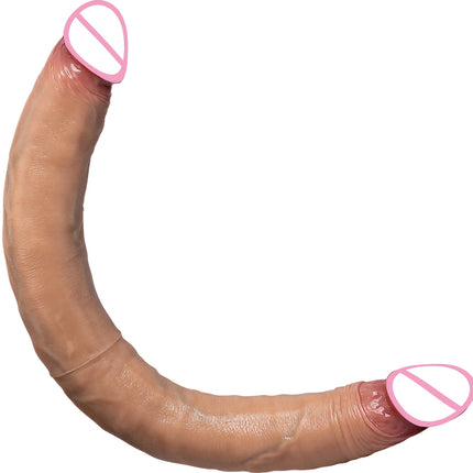 Double Head Dildo Realistic Longer Penis Anal Vaginal Stimulator Liquid Silicone Sex Toys for Lesbian Couples Gay Men Dildos