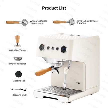 CAFOVO G3028A Semi-Automatic Espresso Machine OPV Adjustable Pressure Dual Pump Dual Boiler for Home Barista Cafe 220V