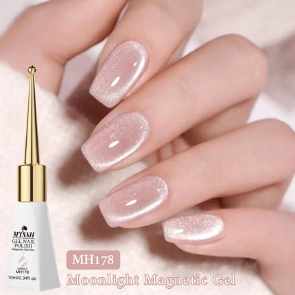 10ml Moonlight Cat Magnetic Gel Nail Polish Glitter Semi Permanant Soak Off UV LED Gel Varnish For Manicure DIY Nail Supplies