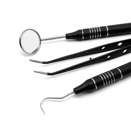 3pcs/KIt Dental Mouth Mirror Tweezers Curve Probe Kit Dental Stainless Steel Instrument For Dentist Oral cleaning Tool