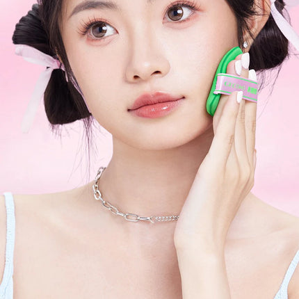 GECOMO Adorable Curved-Head Powder Puff Set — Ultra-Soft, Skin-Friendly, Non-Powder-Caking, Expands When Wet,