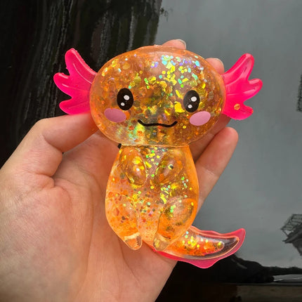 Colorful Salamander Maltose Fidgets Toys Squishy Malt Sugar Filled Stretchy Axolotl Fun Squeeze Birthday Supplies Party Favors