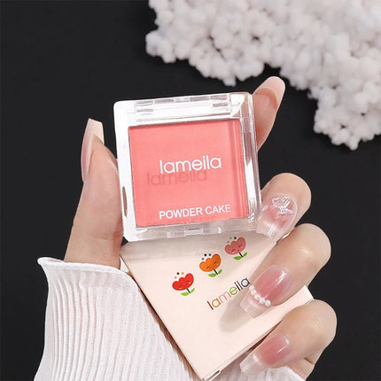 1Pc Face Blusher Matte Natural Cheek Tint Brighten Face Waterproof Face Contouring Cosmetics Blush Powder Soft Female Makeup