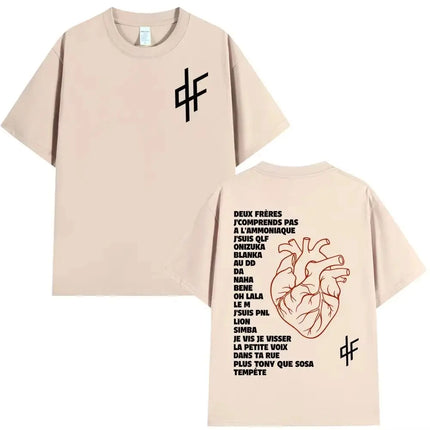 Hip Pop T-shirt Rapper PNL Le Monde Chico Album Graphic Print Cotton 2026 New Summer Hip Hop Short Sleeve Fan Gifts Unisex