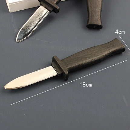 Retractable Fake Knife - Adult Plastic Magic Prank Toy for Jokes, Scary Tricks & Halloween Props (Realistic Toy)