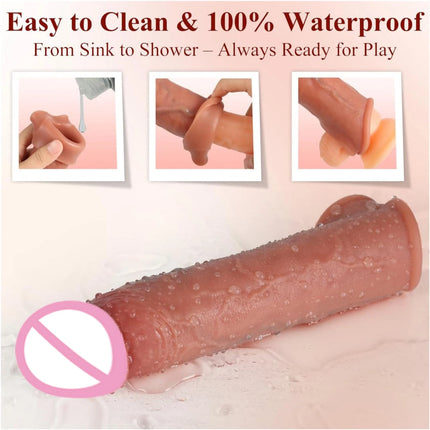 Realistic 8''Penis Sleeve Sex Toys For Men Silicone Penis Condom Reusable Penis Sleeve Penis Extender Male Couples Adult Toys