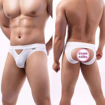 Ice Silk Low-Waist Sexy Men's Triangle Thong Underwear